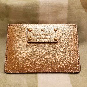 Rose Gold Wellesley Graham Leather Card Wallet